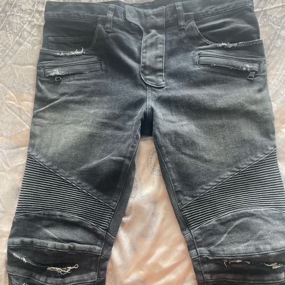BALMAIN MENS BIKER STRETCH SZ 33 - Picture 6 of 9